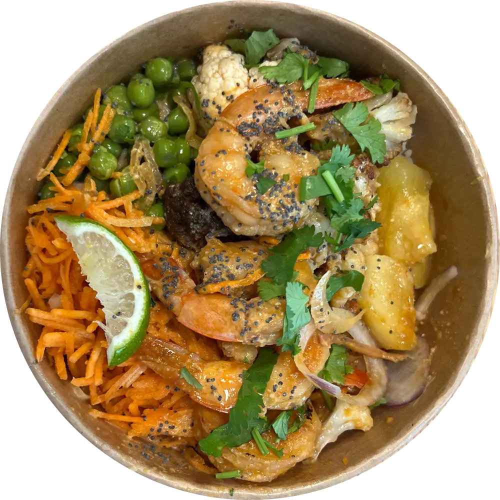 Bowl curry thai crevettes